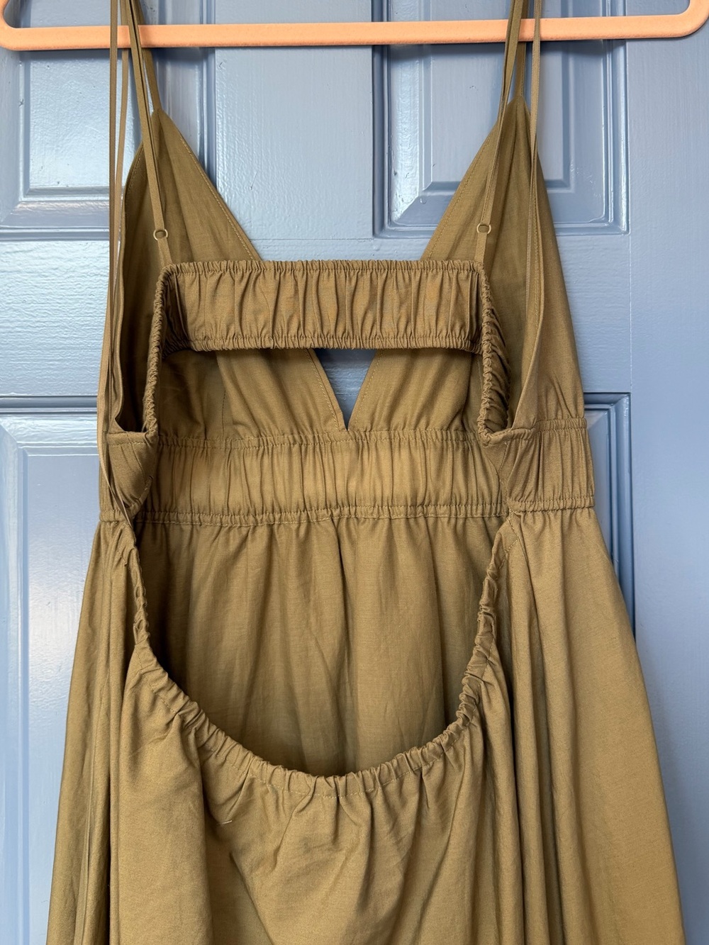 Aritzia Babaton Encourage Poplin Maxi Dress Olive Size L - Picture 5 of 9